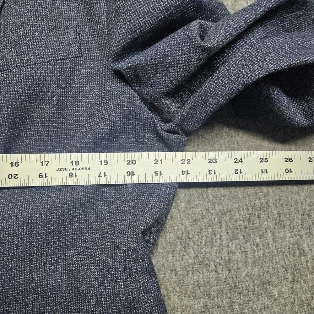 Joseph Abboud Sport Coat Mens Large Blue Textured Cotton Blazer Unstructured